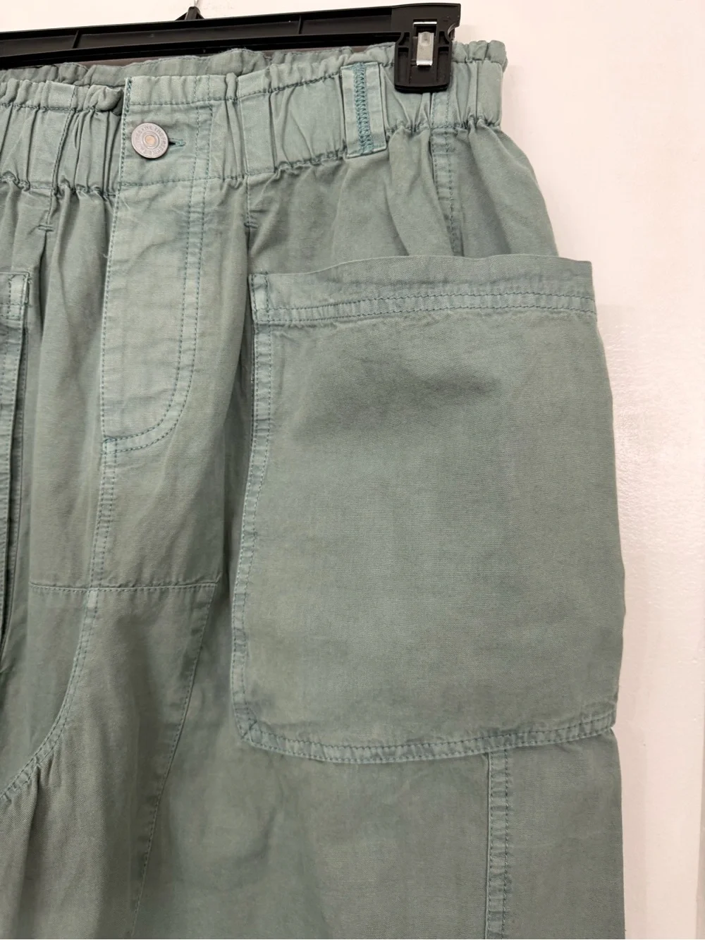 Free People Costa Straight Leg Harem Pant Stormy Sea Green Size XS